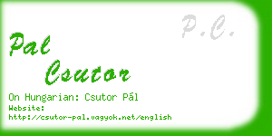 pal csutor business card